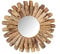 J-Line Spiegel, rund, Holz, schwimmend, naturfarben, klein