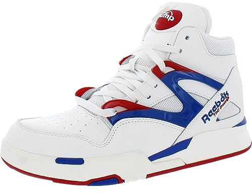 Reebok Men's Pump Omni Zone Ii Sneaker, Chalk/Vector Blue/Vector Red, 10.5