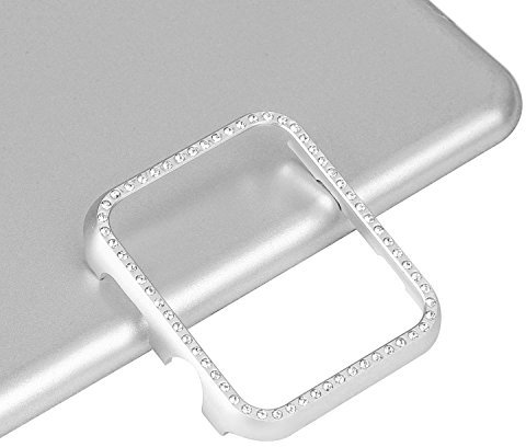 Compatibile con Apple Watch Series 4 40mm Cover Protettiva, Glitter Strass di Alluminio Protezione Custodia Paraurti Rigida Metallo Case Orologio Paraurti Compatibili con iWatch SE 40mm Series 4 5 6