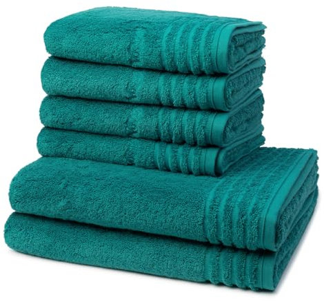 Vossen - Vienna Style Supersoft - 4 X Handtuch 2 X Duschtuch - Im Set - Baumwolle - extrem flauschig (6er Set Lagoon)