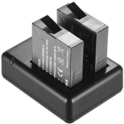 Namolit Portable Dual Camera Battery Charger Kit Set with 2pcs Rechargeable Batteries USB Cable Indicator Light for Insta360 one X Cameras