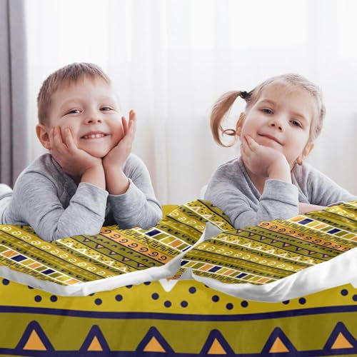 Bettwäsche-Set mit antikem Tribal-Ethno-Muster, Doppelbett, weiche Tencel-Steppdecke mit Reißverschluss, pflegeleicht, 3-teilig (1 Bettbezug + 2 Kissenbezüge)