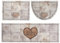 Astra Flauschige Sauberlaufmatte - Pure & Soft - Patchwork 3er Set: 50x70 eckig & halbrund und 50x150 cm - Waschbarer Küchenteppich innen - Türmatte weich