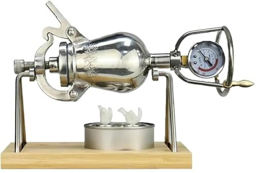 ATLION Popcornmaschine, Chinesischer Vintage-Traditioneller Popcorn-Maker, Manueller Popcorn-Korn VerstäRker, Edelstahl-Popcorn-Popper, Geschenke FüR Weihnachtsfreundinnen(520ML)