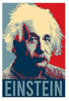 Hndeial Albert Einstein Vintage-Leinwand-Poster, Wandkunst, Dekordruck, Gemälde für Wohnzimmer, Schlafzimmer, Dekoration, ungerahmt, 30 x 45 cm