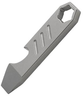 Titanium EDC Pry Bar Mini Crowbar Multi Tool Keychain Bottle Opener Wrench for Outdoor Camping