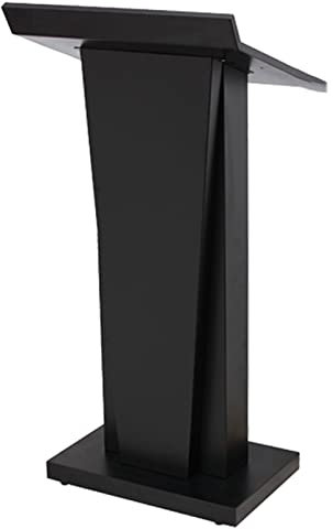 CAFIEDR Rednerpult-Podiumsständer, Acryl, Rednerpult, Kanzel, Eisen, professionelles Präsentationspodium mit Lesepult für Restaurants, Hochzeiten, Büro, Klassenzimmer, tragbar, 2 Farben (schwarz)