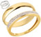 Ardeo Aurum Trauringe Paar aus 375 Gold Weißgold mit 0,10 ct Diamanten