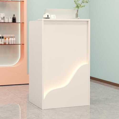 Empfangstheke, Kleine Empfangstheke, Commercial Recept Reception Reception, Counter Simple Modern Bekleidungsgeschäft,für Das Büro Der Ladengeschäftsklinik Convenience Store Small Shop Bar(Color:W)
