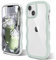 ORDA for iPhone 13 case for iPhone 14 case Cute Wave Frame Curly Shape Shockproof Hard PC Phone Cover for Women and Girls Compatible with for 6.1 inchs Mint Green