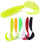 Gummifische Angelköder für Hecht, Zander und Forelle, Twisterschwanz, 5 Stück, 12 cm, 12 g, 6 (Gelb)