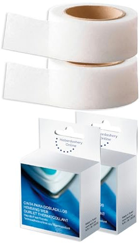 Haberdashery Online Saumband zum Aufbügeln, nahtlos, waschbar, ideal für Hosen und Vorhänge, vielseitig und praktisch, weiß. Breite 3cm
