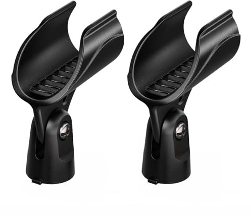 Generic WA371 Microphone Clip Holder Clamp for Shure SLXD24/SM58 Wireless Microphone Handheld Transmitters, 2 Pack