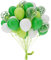 Luftballons Grüne Weiße Konfetti 50 Stück,25cm,Dschungel Luftballons,Luftballons Geburtstag für Deko Geburtstag,Deko Hochzeit,Party Deko,Geburtstag Jungen