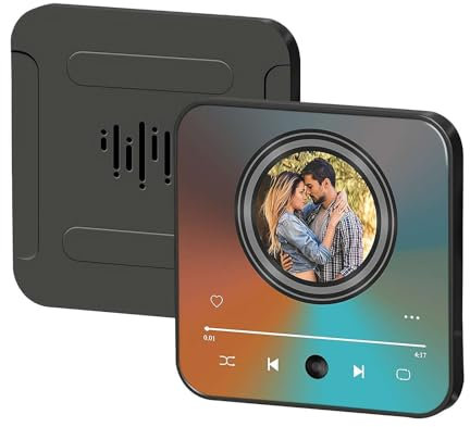 pulunto Benutzerdefinierte Musik-Kühlschrankmagnete für Sie und Ihn, Ihr Paar am Valentinstag, personalisiertes Album, Kühlschrankmagnet mit Foto, integrierte Musik, kann Lieder abspielen,