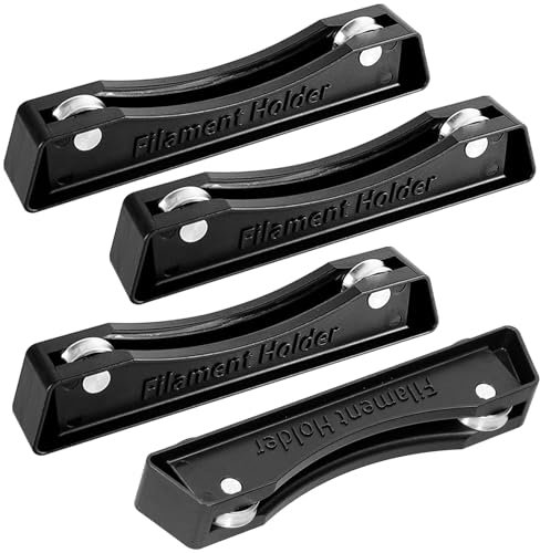 4 Stücke 3D Drucker Filament Halter, mit Kugellagern, Verstellbar Filament Verbinder, Verhindert Drahtverwicklung, für PLA/ABS/TPU/Andere 3D-Druckmaterialien (Schwarz)
