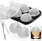Eiswürfelform Kugel Silikon 4 XXL Groß Eiskugelform mit Deckel Eiswürfel-Clip 6cm Todesstern Runde Silikon Eiskugelform lustig Eiswürfel Kugel für Cocktail, Whisky, Getränk