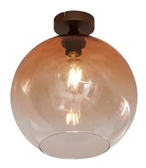 Qazqa Art Deco Deckenleuchte, Deckenlampe - Sandra - Dunkelbronze, 30cm, Ideal als Flur, Schlafzimmerlampe und Wohnzimmerlampe