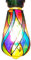 Lampadina a LED in colorato, 4 W, Attacco E26, ST64, Lampadina a LED Colorata, Lampada Notturna a Mosaico con Base E26, a Risparmio energetico, Crea un'atmosfera Accogliente e Romantica per