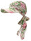 ZLYC Damen Chemo Headwear Brim Visor Hat Beanie-Mütze(Krawatte Blumen Grün),Einheitsgröße