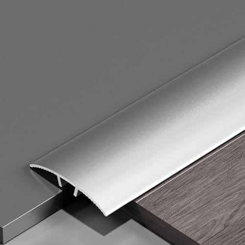 Mansfil T Molding Floor Transition Strip 3pcs – Aluminum Alloy Waterproof Floor Gap Trim for Wood, Tile, Vinyl – Smooth Edge Threshold for Doorway, Wall Seam & Decor(Silber,3cm*90CM(3FT))