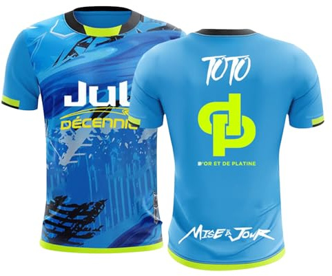 T Shirt JUL Hommes Femmes 3D Haut Maillot de Foot Enfant Cadeaux des Fans Maillot Sport Respirant Tee Shirt Confortable pour Fans Garçon Enfant Homme Equipement Garçon Football Cadeau Hommes Femmes