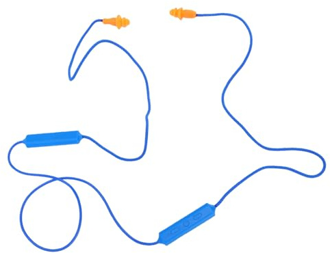 Qudinip Bouchon d'oreille Bluetooth 5.3, Suppression du Bruit, avec 10 Heures D'autonomie de Batterie, pour la sécurité du Soudage et du Travail du Bois (Fil Bleu)