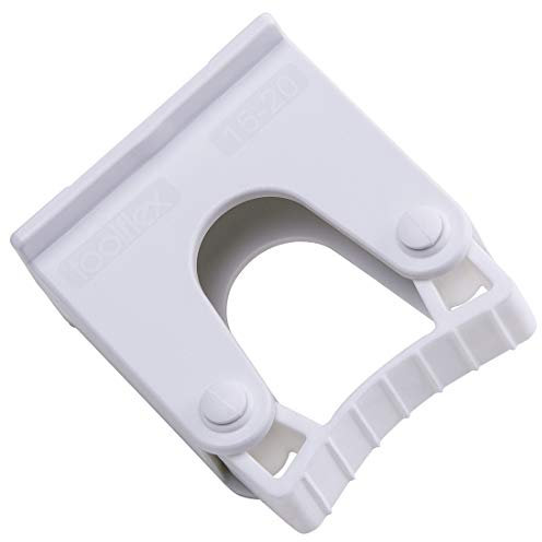 Toolflex Gerätehalter und Stielhalter für Durchmesser 15-20mm Farbe weiss