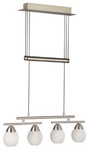 Massive 405841710 Höhenverstellbare Pendelleuchte, E14, Metall, weiß, 65 x 10 x 130 cm