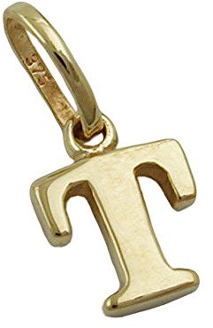 Anhänger Einhänger ' T ' Goldbuchstabe Buchstabe aus 375 Gold Gelbgold Unisex