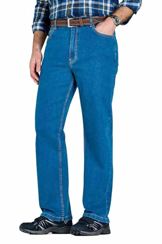 Chums Men's Denim Jeans in Stretch Fabric | Side Elasticated Waistband for Comfort, Stonewash Finish, Classic Styling