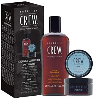 American Crew Men's Grooming Gift Set: Daily Shampoo and Matte Finish Styling Fiber
