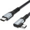 Fasgear 100W USB-C Cable with E-Marker Chip, 3ft 90 Degree 5A Power Delivery USB 3.1 Gen 2 Type C to C 10Gbps Data Fast Charging Cord Compatible for Google Pixel 4 3,Macbook,Pixelbook,S20,Black