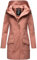 MARIKOO Damen Übergangsjacke Softshellmantel wasserdicht atmungsaktiv mit Kapuze Mayleen Terracotta Gr. XL