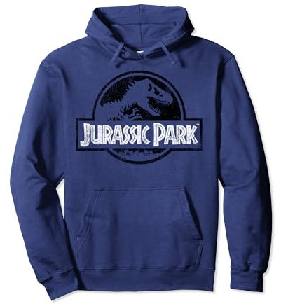 Jurassic Park Peach Distressed Logo Sweat à Capuche