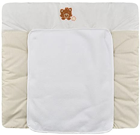 Baby Delux Wickelauflage 70x75 cm weiche Wickelunterlage Wickeltischauflage mit Frotteeauflage wasserdicht waschbar (Safari)