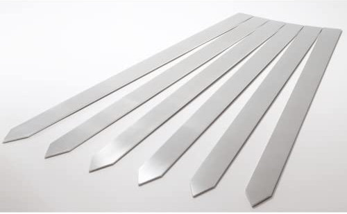 Adana Lot de 6 brochettes de barbecue extra larges en acier inoxydable 24 mm et 450 mm de long