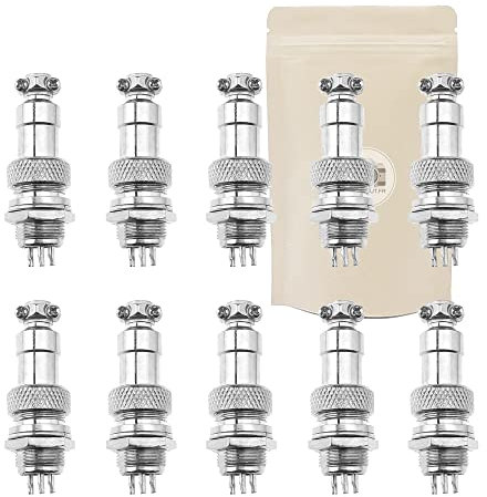 10x Presa GX12 6 poli da saldare - Connettore maschio femmina - vissaggio di sicurezza - Adaptout marca francese