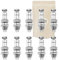 10x Presa GX12 6 poli da saldare - Connettore maschio femmina - vissaggio di sicurezza - Adaptout marca francese