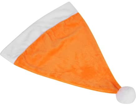Sewroro 1 Stück Weihnachtsmann Mütze Weihnachtsmütze Weihnachtsmütze Weihnachtsmann Mütze Weihnachten Neujahr Festliche Party (Orange)