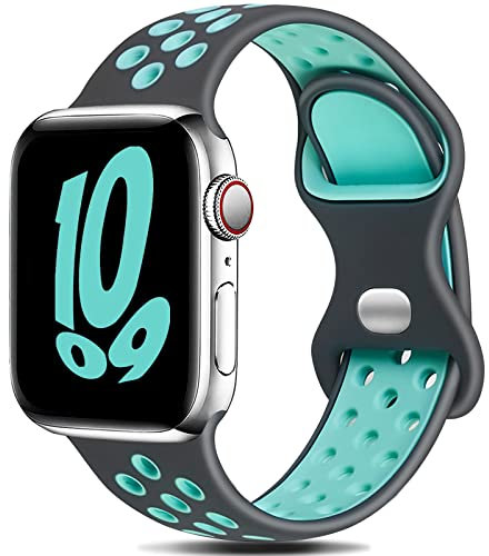 Gulemfy Correa Compatible con Apple Watch Correa - Band 42mm 44mm 45mm 46mm 49mm 38mm 40mm 41mm, Deportiva Correa Transpirable Silicona Pulsera para iWatch Series Ultra 10 9 8 7 6 5 4 3 2 1 SE