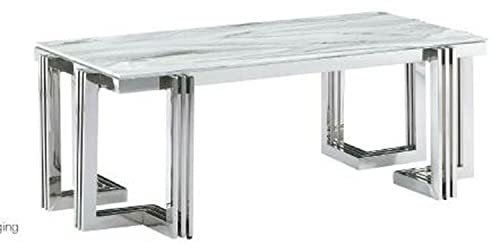 DKD Home Decor Mesa de Comedor, Acero,Cristal, Estándar