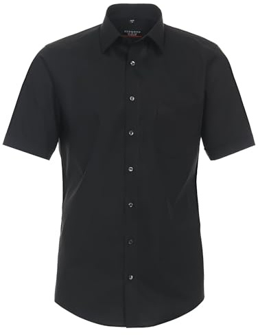 Redmond Businesshemd Kurzarm Uni Body Cut 90 schwarz XL