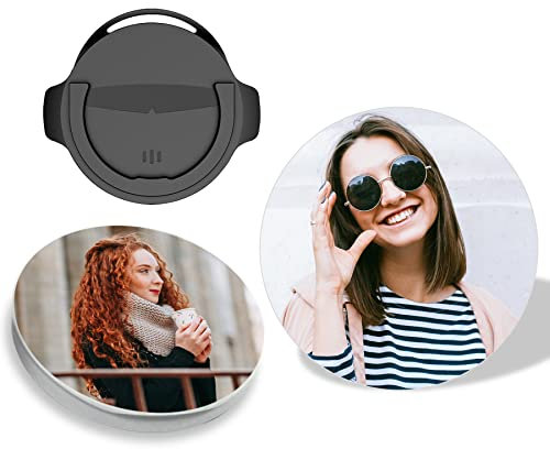 Premium Expanding Phone Sockets, Mount Phone Ring Grip Holder for Cellphone (Circle-White)