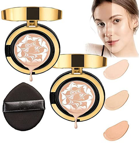 Air Cushion BB Cream Waterproof Foundation Water Drop Dreifarbiger Latte Concealer Air Cushion Lang anhaltender feuchtigkeitsspendender Concealer Brightening Air Cushion