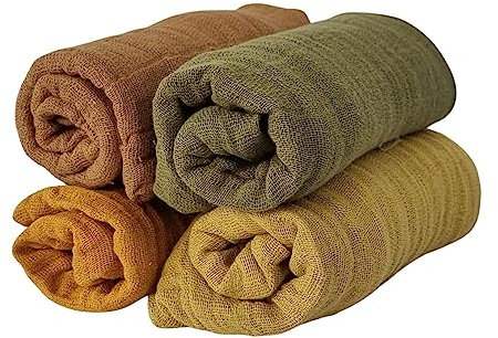 Pippi Babywear Mulltücher 4er Pack Spucktücher GOTS Bio Musselin Windeln (Summerfield)