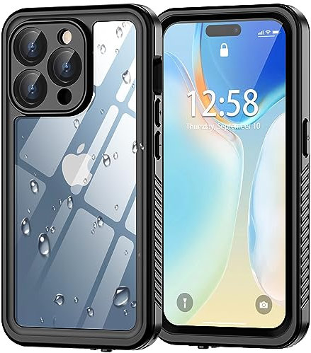Oterkin for iPhone 15 Pro Max Case - Waterproof, Built-in Screen Protector, 360° Full Body Sealed Protection, 12FT Military Shockproof