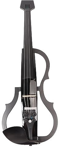 Elektrische Violine, 4/4 Silent Violine Set für Anfänger, Erwachsene, Jugendliche, Eingebauter Tonabnehmer, Kohlefaser Ahornholz Dämpfer Violine Zum Üben und Aufführen
