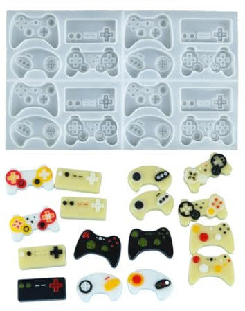 CASNO Silikonform, Spielkonsolengriffform, Anhänger, Silikonharz, Game-Controller, Schlüsselanhänger, Kuchen, Fondant, Schmuck, Backen