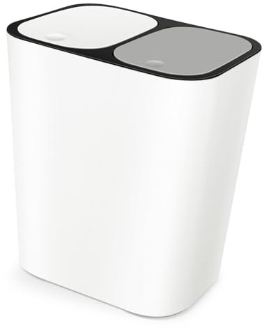 HAKIDZEL Dual Compartment Garbage Bin Dry Wet Waste Separator Lid for for Recycling and Sorting Sturdy Design for -term Use